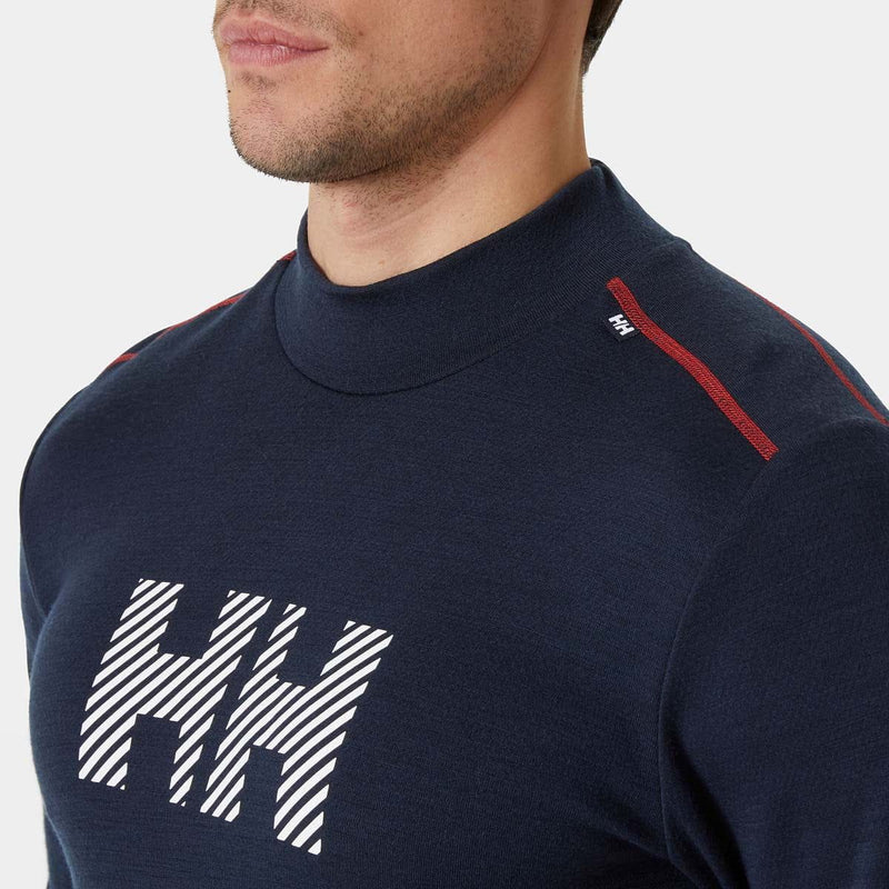 Helly Hansen Base Layer Tops Men's Lifa Merino Midweight Logo