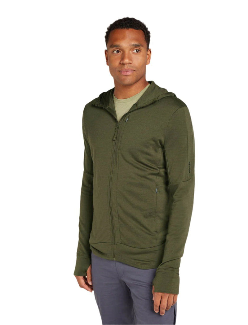 Icebreaker Full Zip Hoodie Men's Merino 260 Quantum Long Sleeve Zip Hoodie