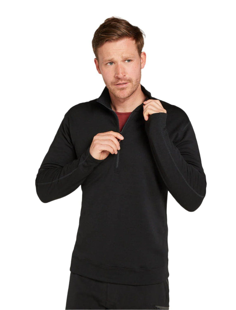 Icebreaker Fleece Pullover Men's Merino 360 Realfleece Elemental Long Sleeve Half Zip