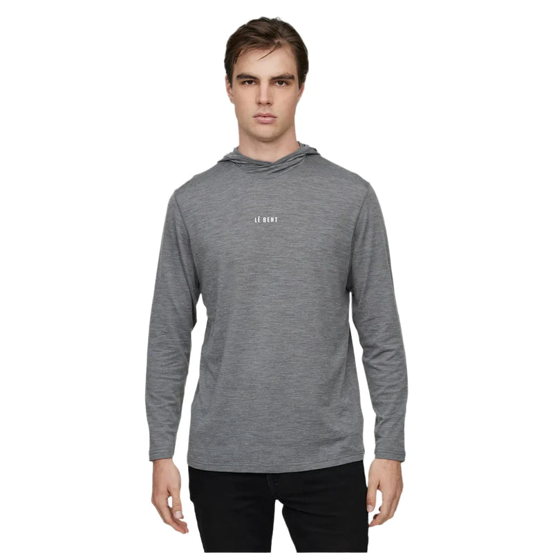 LE BENT Base Layer Tops Men's Feathertop Ultralight Hooded Ls Tee