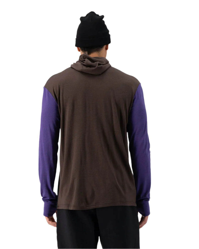 Mons Royale Base Layer Tops Mons Royale *24W* Mens Yotei Powder Hood LS