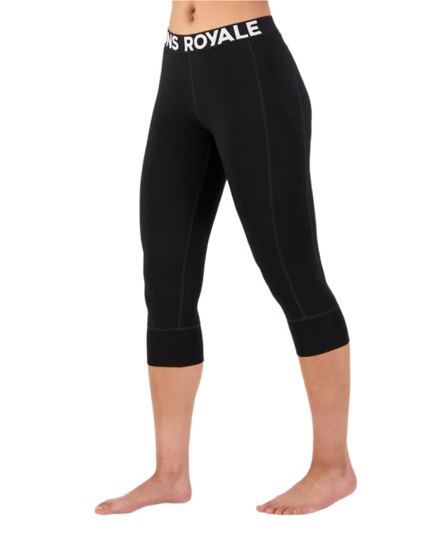 Mons Royale CLOTHING - Women - Baselayer - Bottom Mons Royale *24W* Womens Cascade Merino Flex 200 3/4 Legging