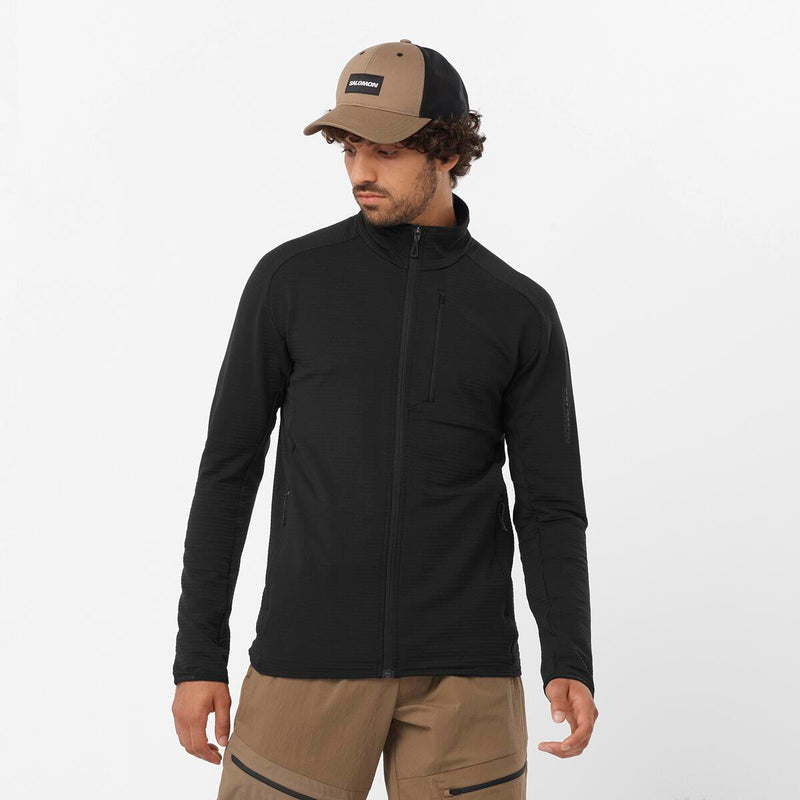 Salomon Full Zip Fleece Men's Essential Lightwarm Full Zip Fleece