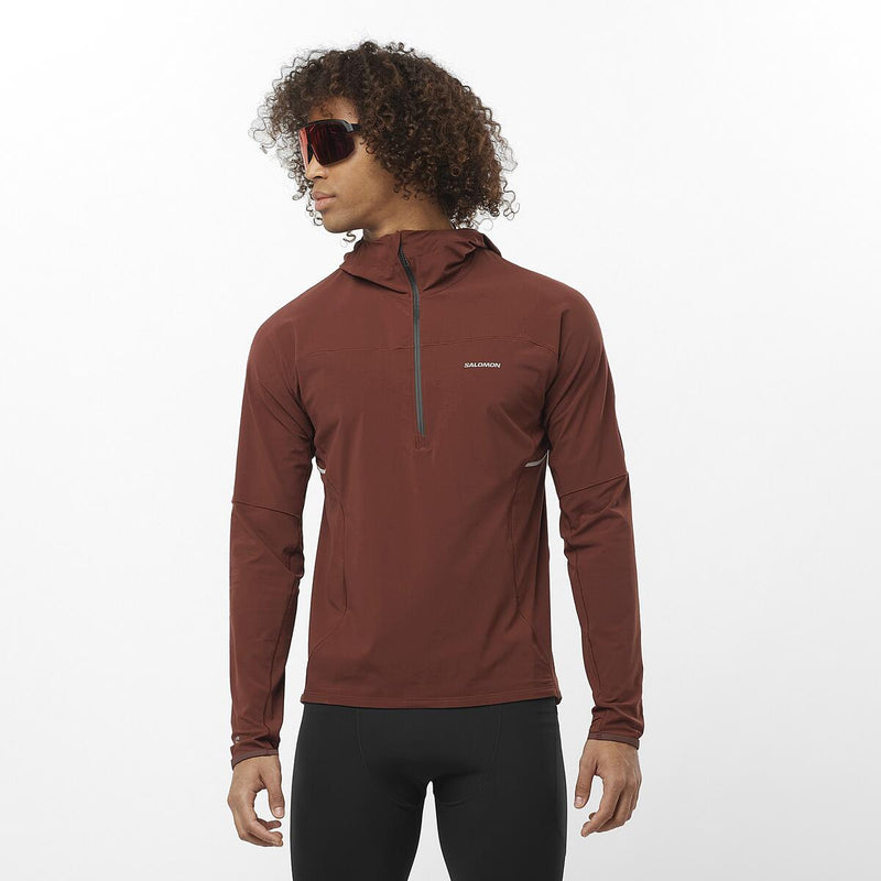 Salomon Full Zip Hoodie Men's Sense Aero Hybrid Half Zip Hoodie