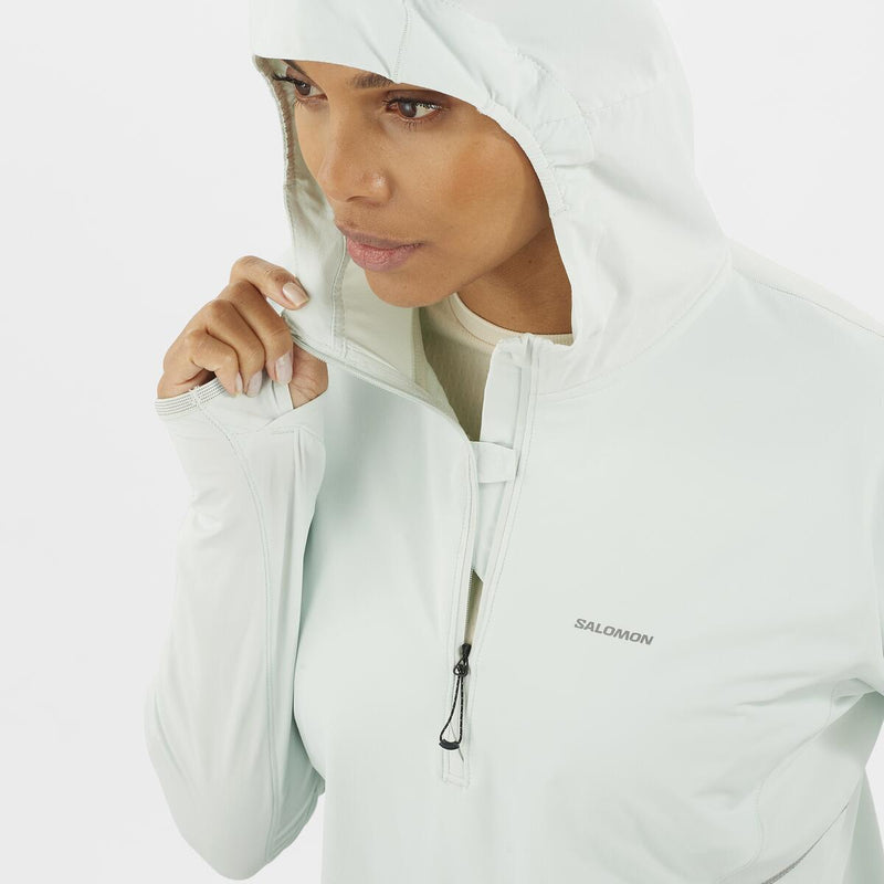 Women's Sense Aero Hybrid Half Zip Hoodie Salomon