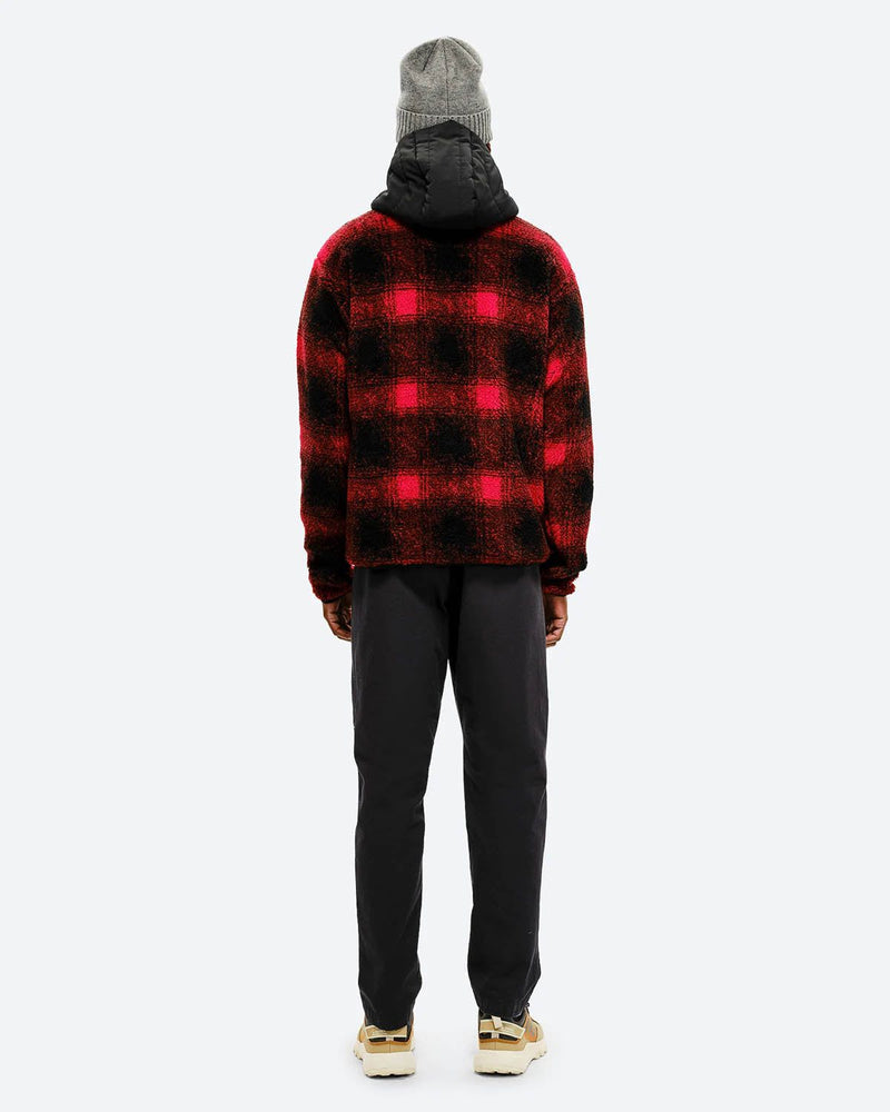 The Mountain Studio Full Zip Fleece Men's Rocky Mountain Check Hood Jacket